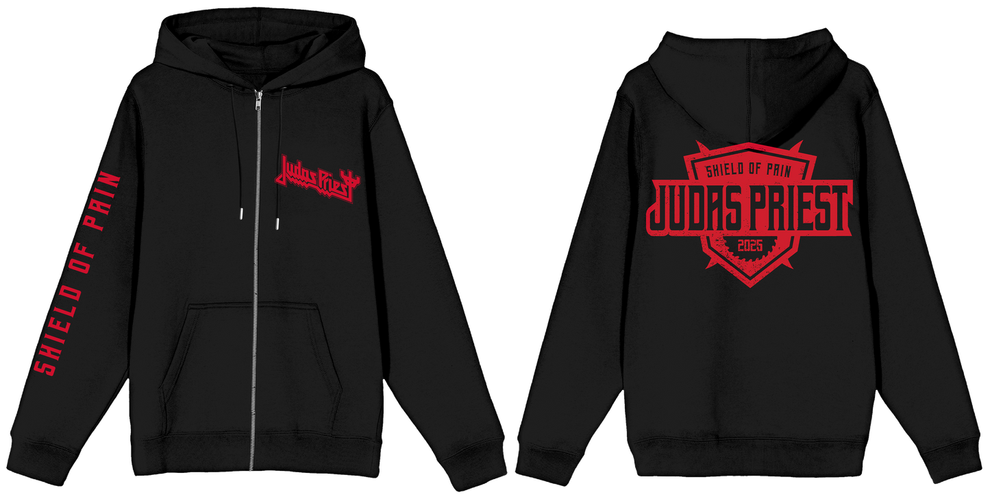 Shield of Pain Badge Zip Hoodie