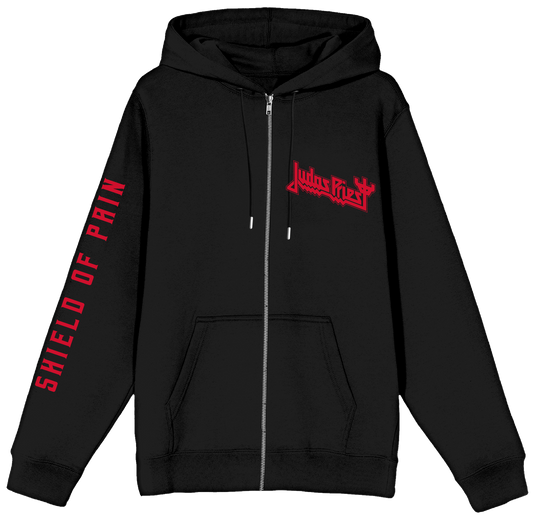 Shield of Pain Badge Zip Hoodie