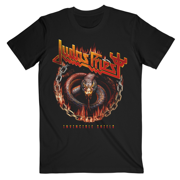 Judas Priest Invincible Shield Tシャツ　Lサイズ JDP_InvincibleShield_Serpent-